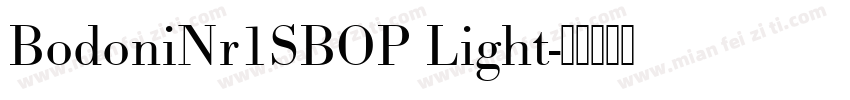 BodoniNr1SBOP Light字体转换